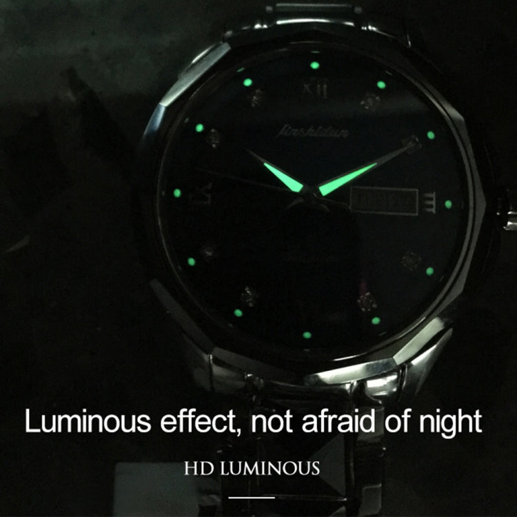 JIN SHI DUN 8813 Fashion Waterproof Luminous Automatic Mechanical Watch