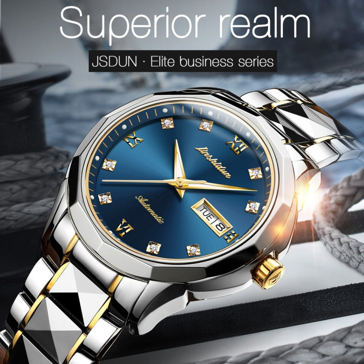 JIN SHI DUN 8813 Fashion Waterproof Luminous Automatic Mechanical Watch