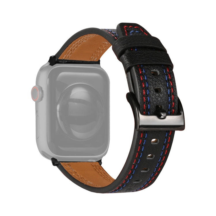 Three-line Leather Watchband For Apple Watch Series