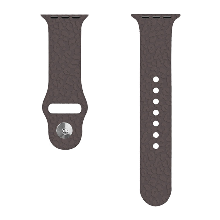 Leopard Embossing Silicone Watchband For Apple Watch Series