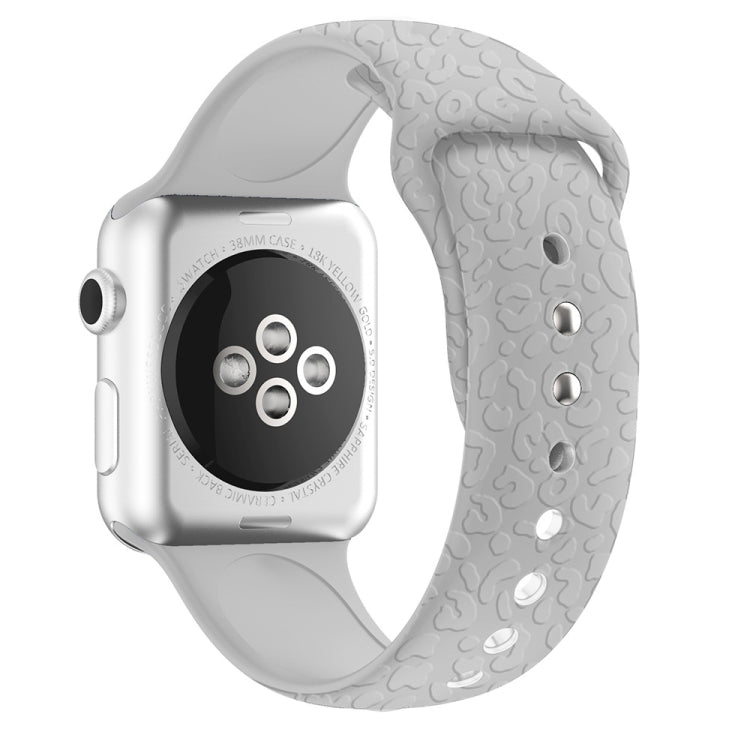 Leopard Embossing Silicone Watchband For Apple Watch Series