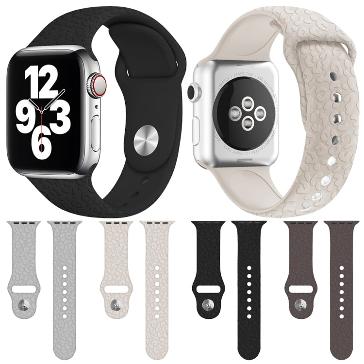 Leopard Embossing Silicone Watchband For Apple Watch Series