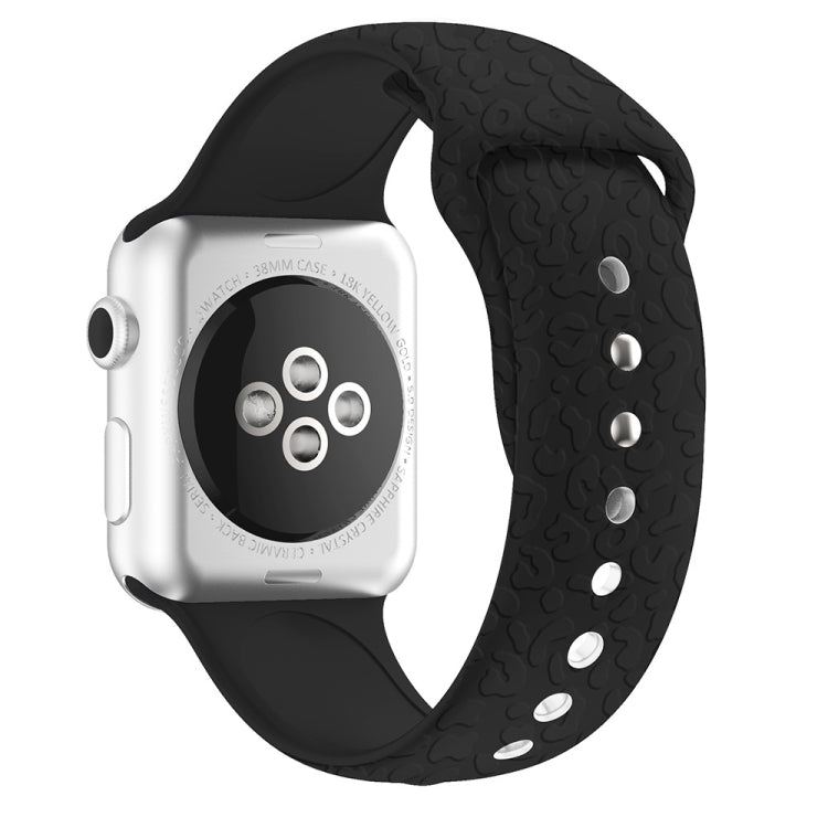 Leopard Embossing Silicone Watchband For Apple Watch Series