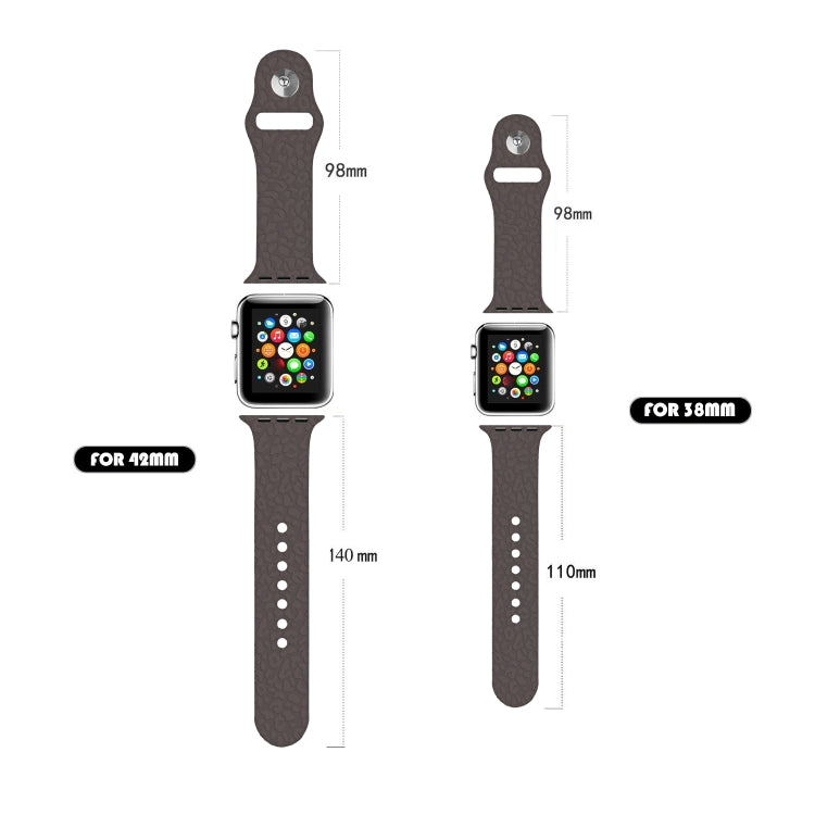 Leopard Embossing Silicone Watchband For Apple Watch Series