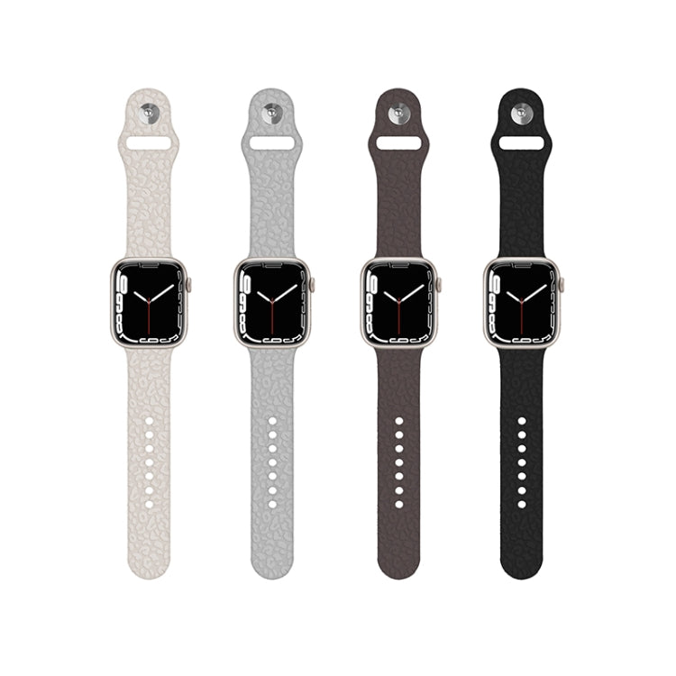 Leopard Embossing Silicone Watchband For Apple Watch Series