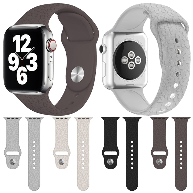 Leopard Embossing Silicone Watchband For Apple Watch Series