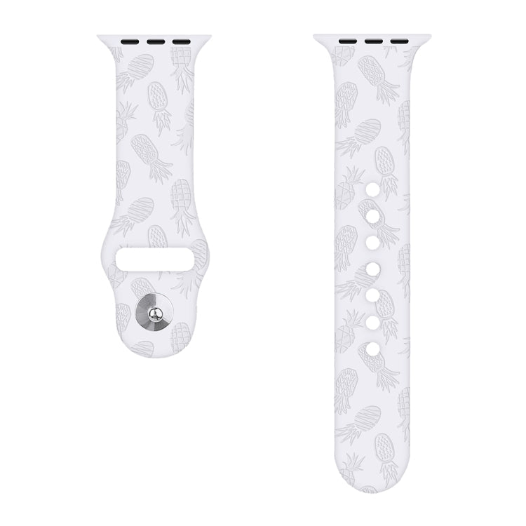 Pineapple Embossing Silicone Watchband For Apple Watch Series