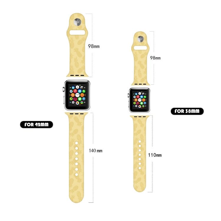 Pineapple Embossing Silicone Watchband For Apple Watch Series