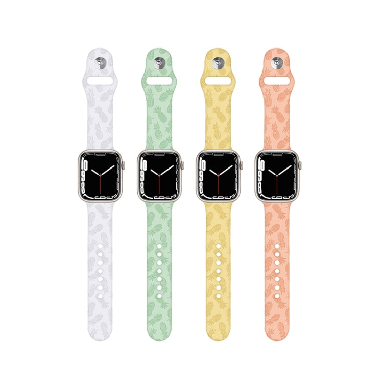 Pineapple Embossing Silicone Watchband For Apple Watch Series