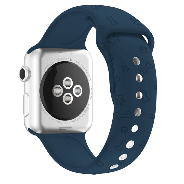 Dog Paw Embossing Silicone Watchband For Apple Watch Series