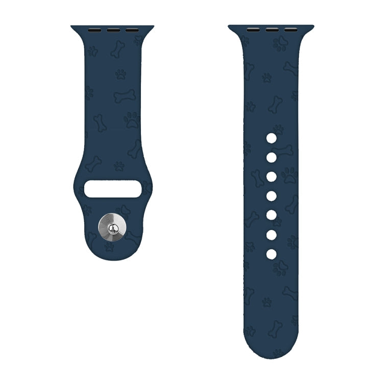 Dog Paw Embossing Silicone Watchband For Apple Watch Series