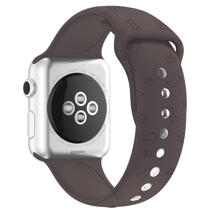 Dog Paw Embossing Silicone Watchband For Apple Watch Series