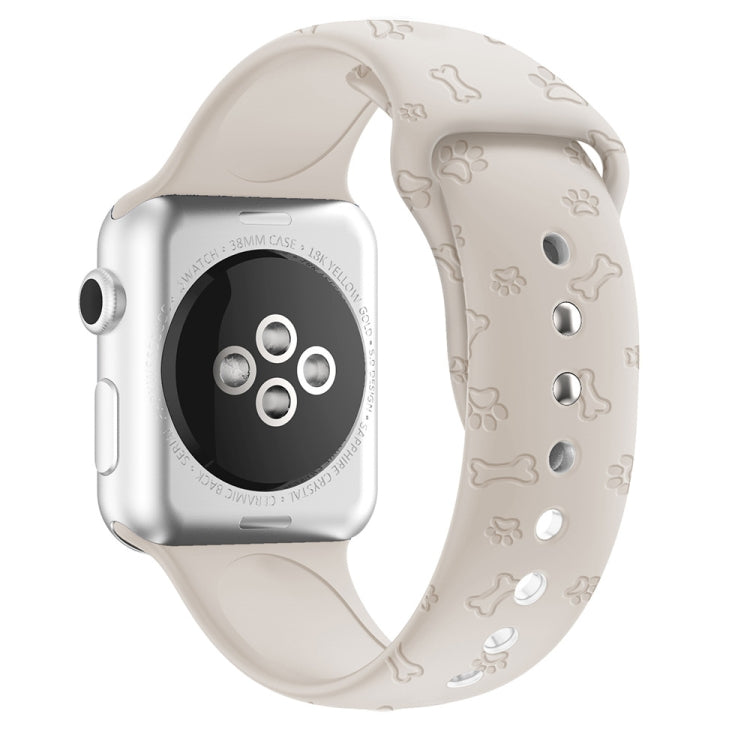 Dog Paw Embossing Silicone Watchband For Apple Watch Series