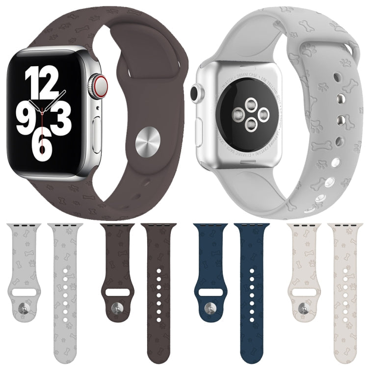 Dog Paw Embossing Silicone Watchband For Apple Watch Series