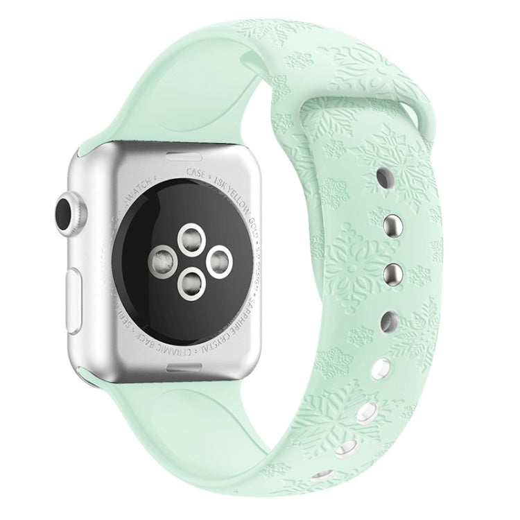 Snowflake Embossing Silicone Watchband For Apple Watch Series