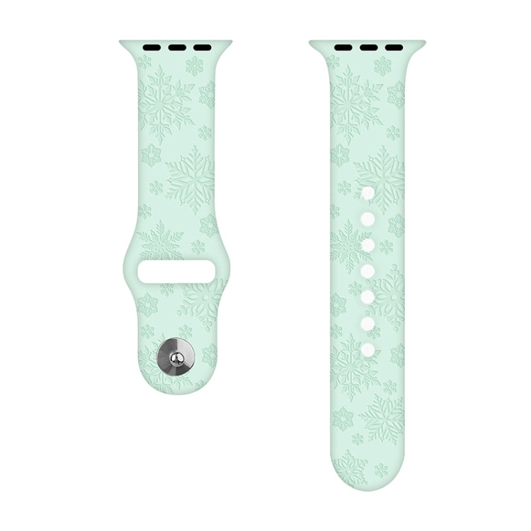 Snowflake Embossing Silicone Watchband For Apple Watch Series