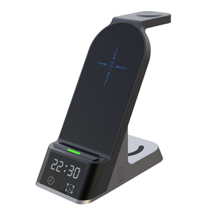 H36 6 in 1 15W Alarm Clock Digital Display Magsafe Magnetic Wireless Charger for Mobile Phones / AirPods / iWatch