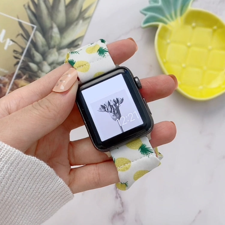 Single Loop Elasticity Cloth Fruit Watchband For Apple Watch Series