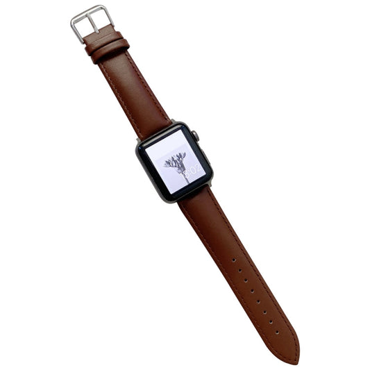 Glossy Leather Watchband For Apple Watch Series