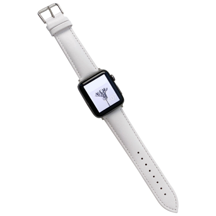 Glossy Leather Watchband For Apple Watch Series