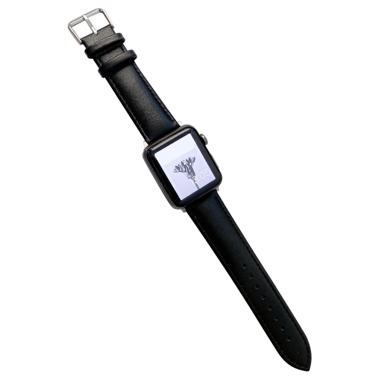 Glossy Leather Watchband For Apple Watch Series