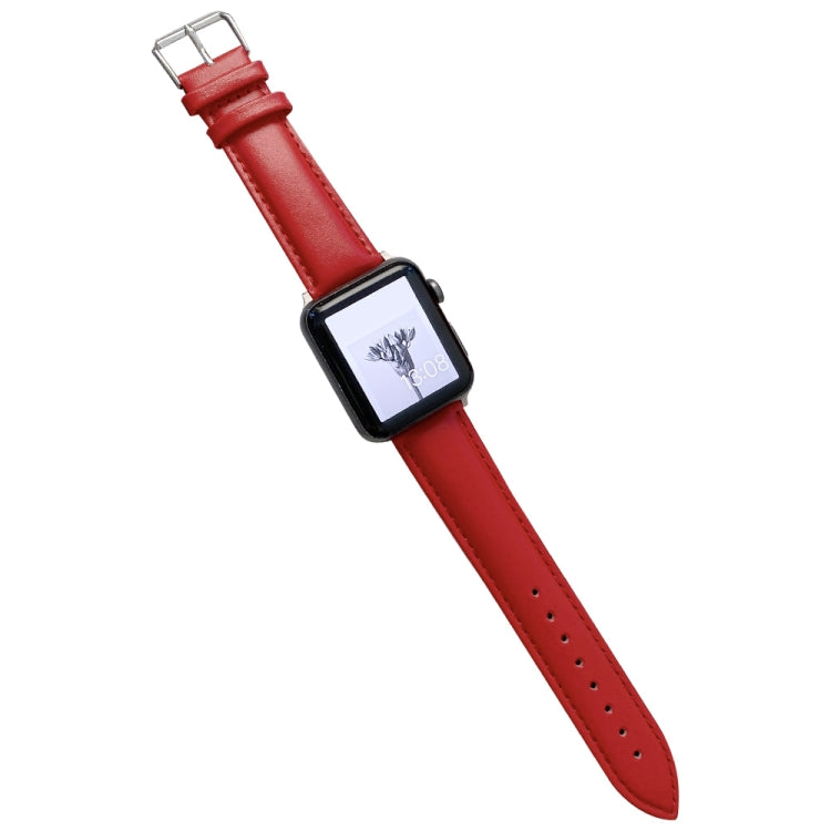 Glossy Leather Watchband For Apple Watch Series