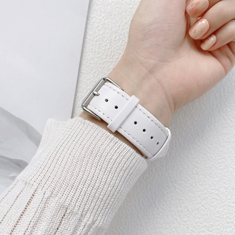 Glossy Leather Watchband For Apple Watch Series