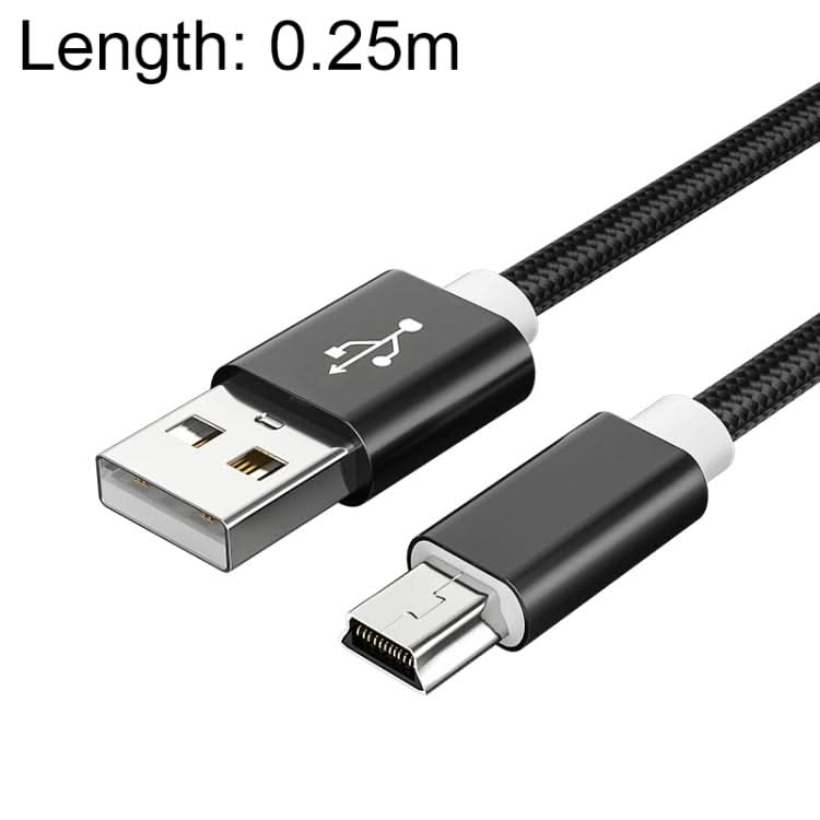 5 PCS Mini USB to USB A Woven Data / Charge Cable for MP3, Camera, Car DVR My Store