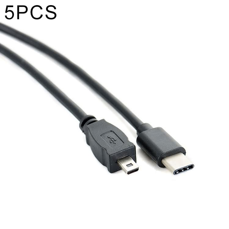 5 PCS 30cm Type-C / USB-C to Mini 8 Pin OTG Phone Data Cable for Nikon My Store