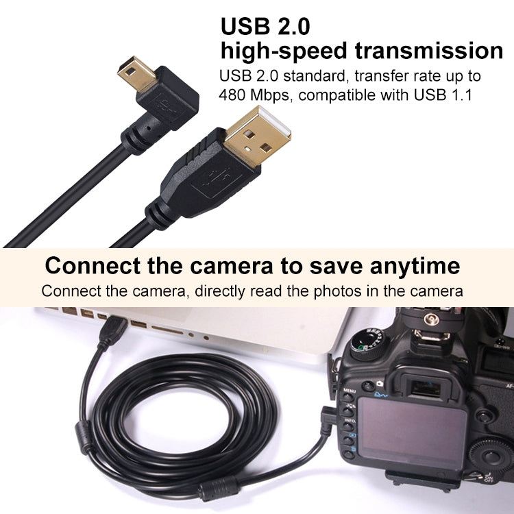 Elbow Mini 5 Pin to USB 2.0 Camera Extension Data Cable