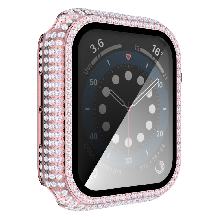 Diamond PC + Tempered Glass Watch Case For Apple Watch Series