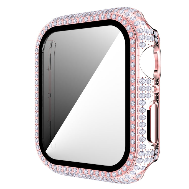 Diamond PC + Tempered Glass Watch Case For Apple Watch Series