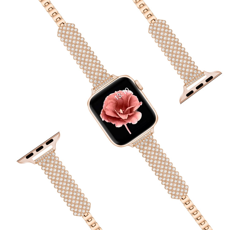 Heart Diamond Metal Watchband For Apple Watch Series