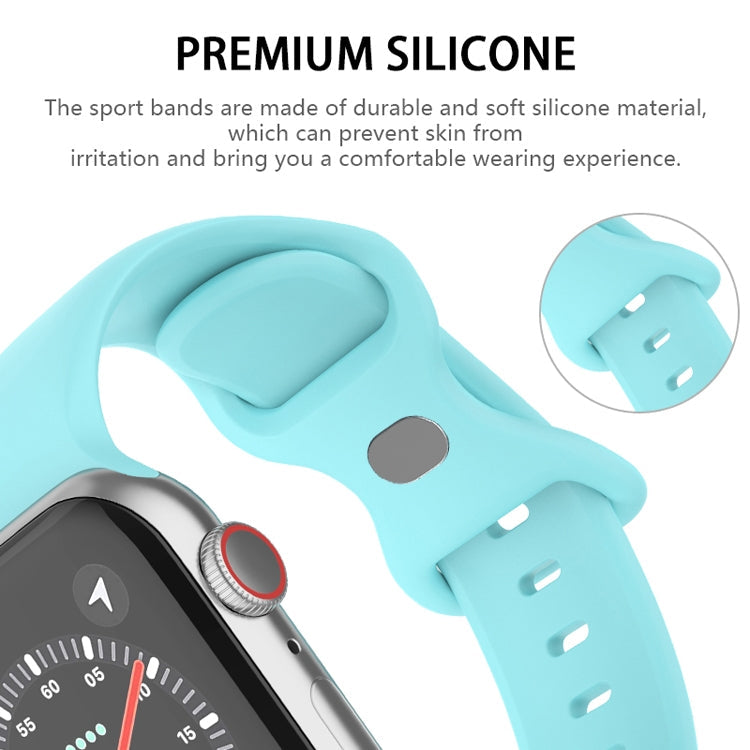 Butterfly Buckle Silicone Watchband, Size: S For Apple Watch Series, Series 2