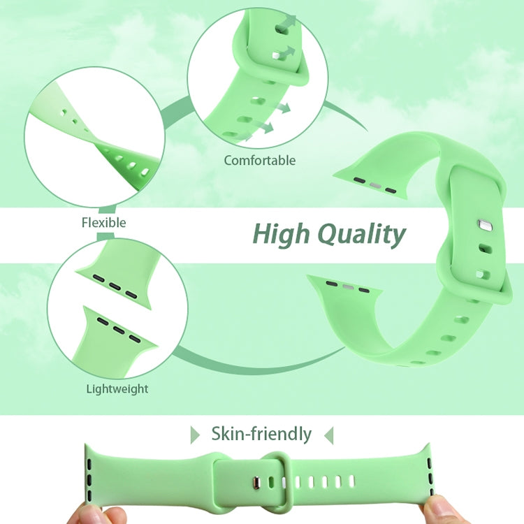 Butterfly Buckle Silicone Watchband, Size: S For Apple Watch Series, Series 2