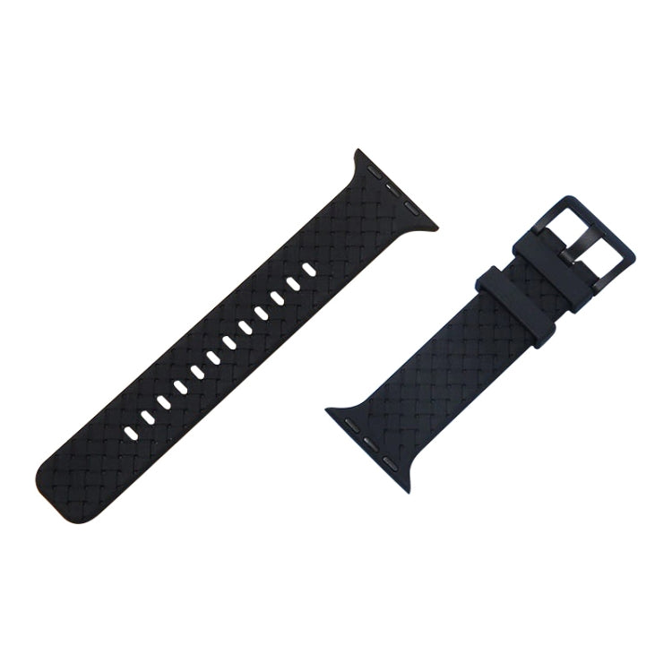 Braided Texture Silicone Watchband For Apple Watch Series