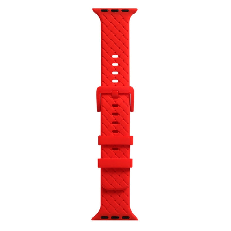 Braided Texture Silicone Watchband For Apple Watch Series