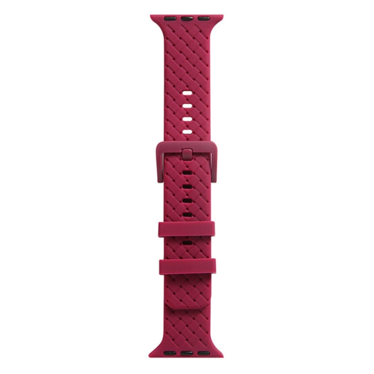 Braided Texture Silicone Watchband For Apple Watch Series