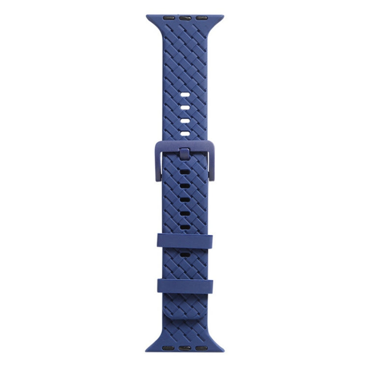 Braided Texture Silicone Watchband For Apple Watch Series