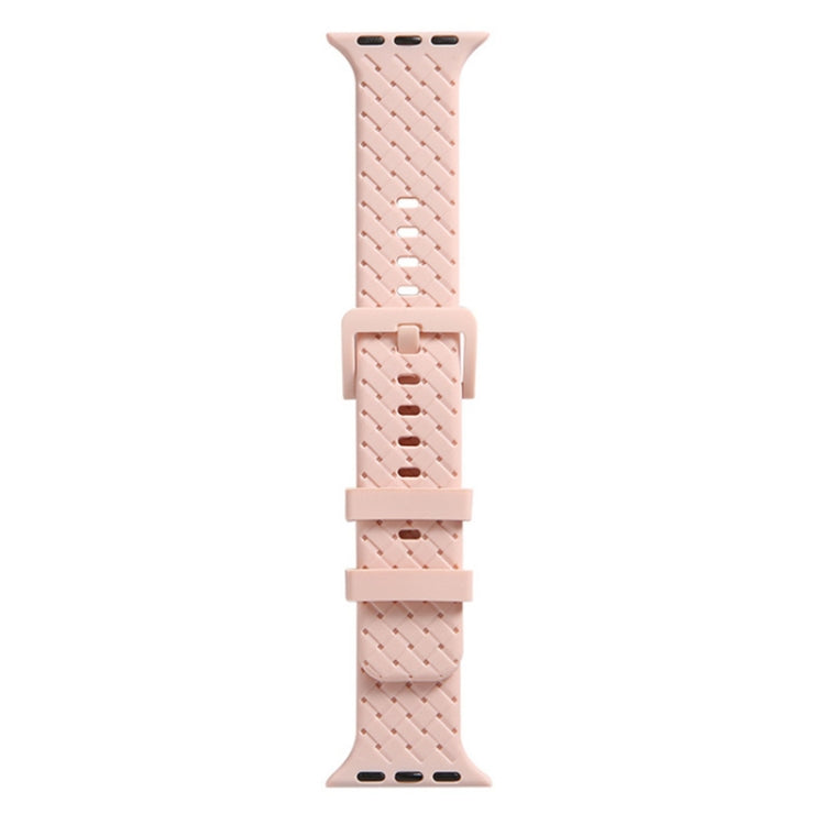 Braided Texture Silicone Watchband For Apple Watch Series