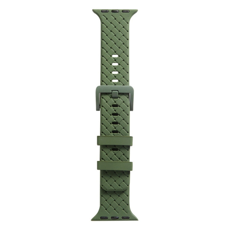 Braided Texture Silicone Watchband For Apple Watch Series