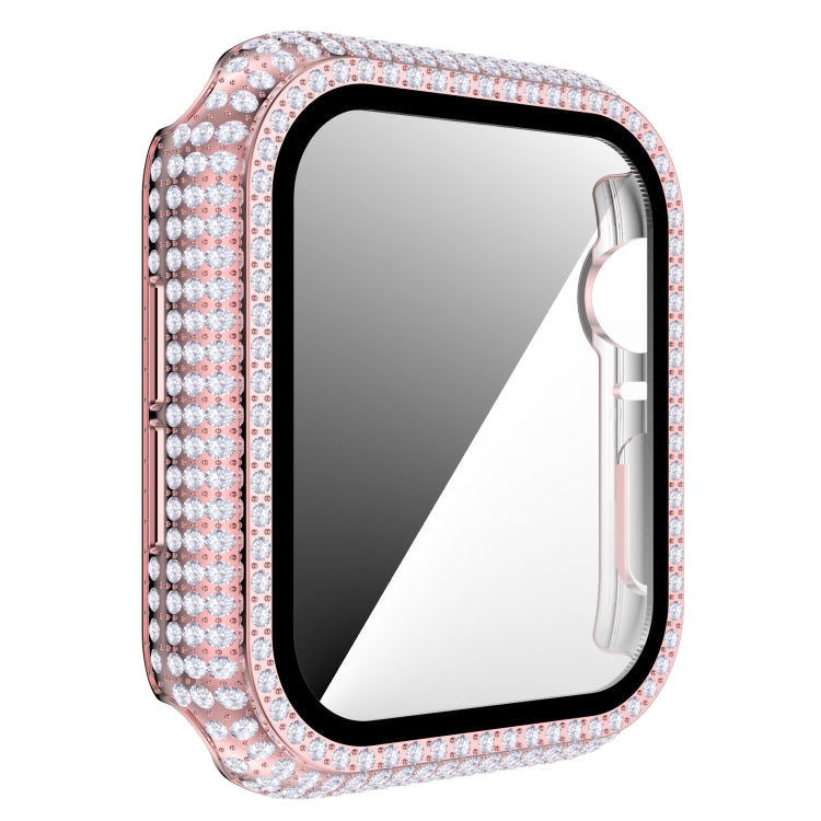 Diamond PC + Tempered Glass Watch Case For Apple Watch Series