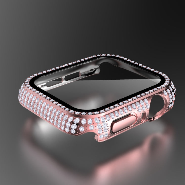 Diamond PC + Tempered Glass Watch Case For Apple Watch Series