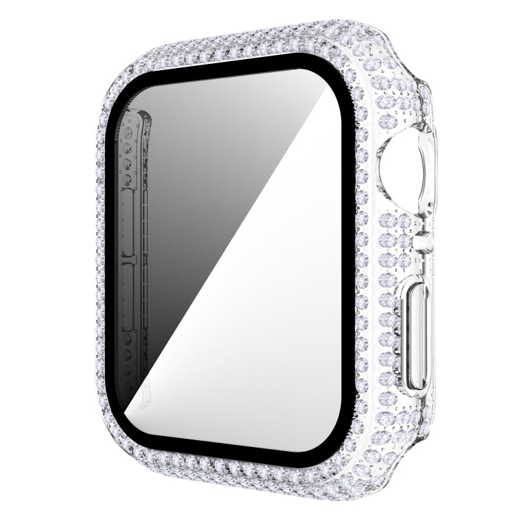 Diamond PC + Tempered Glass Watch Case For Apple Watch Series