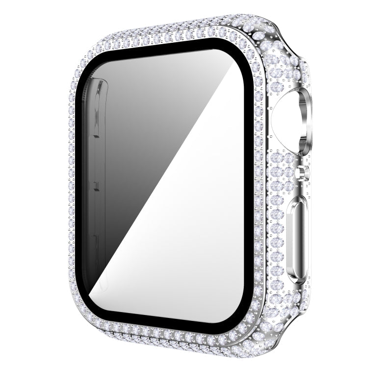 Diamond PC + Tempered Glass Watch Case For Apple Watch Series