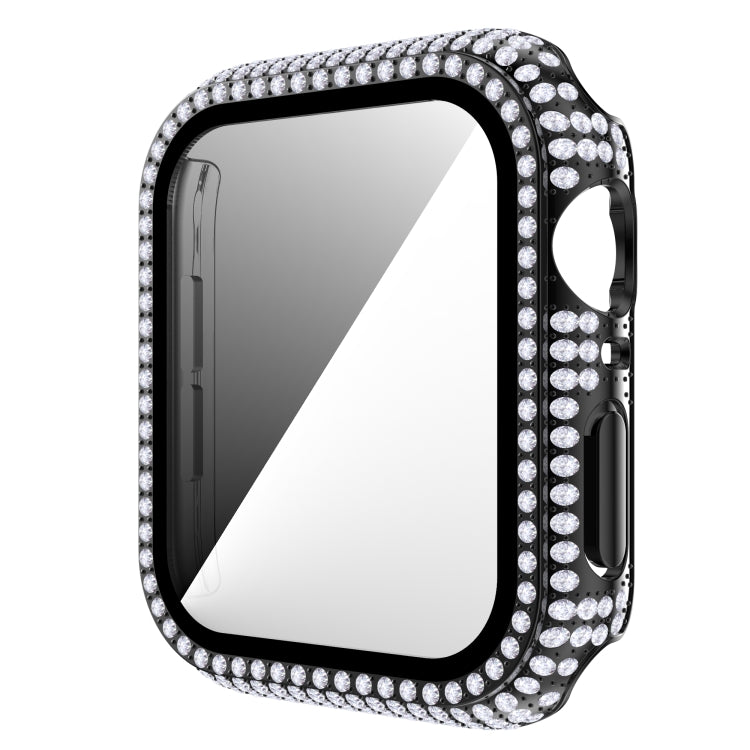 Diamond PC + Tempered Glass Watch Case For Apple Watch Series