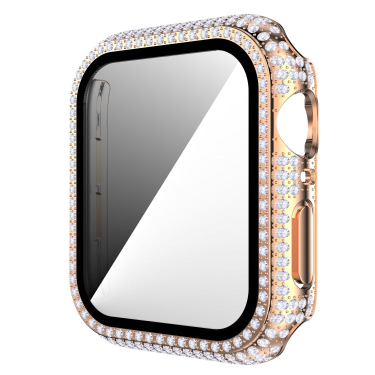 Diamond PC + Tempered Glass Watch Case For Apple Watch Series