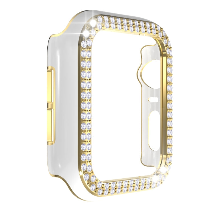 Double-Row Diamond Two-color Electroplating PC Watch Case For Apple Watch Series, Series 1