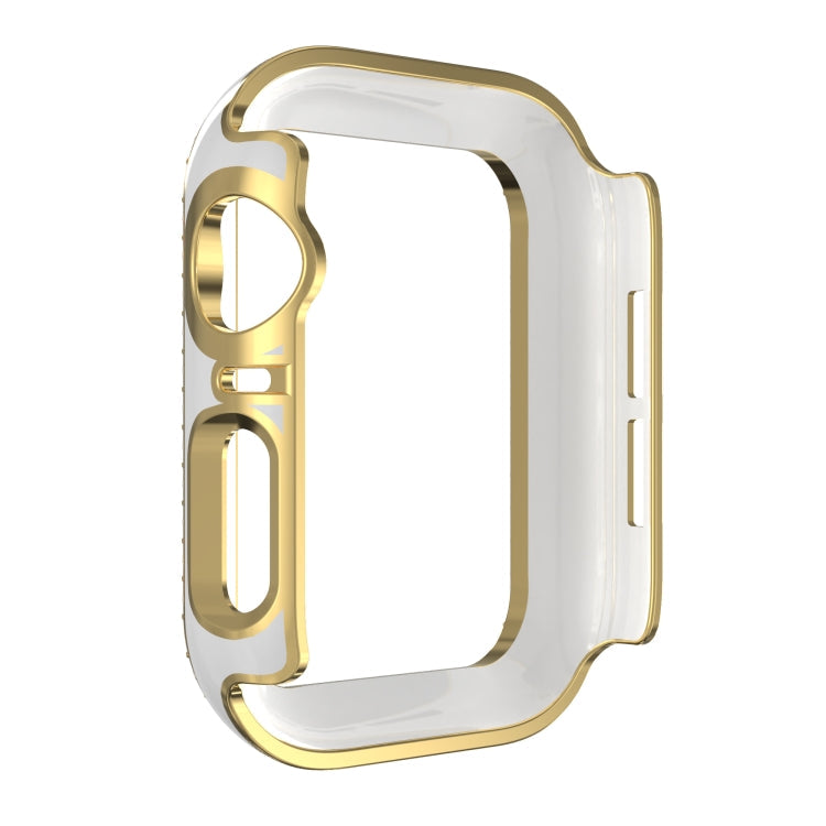 Double-Row Diamond Two-color Electroplating PC Watch Case For Apple Watch Series, Series 1