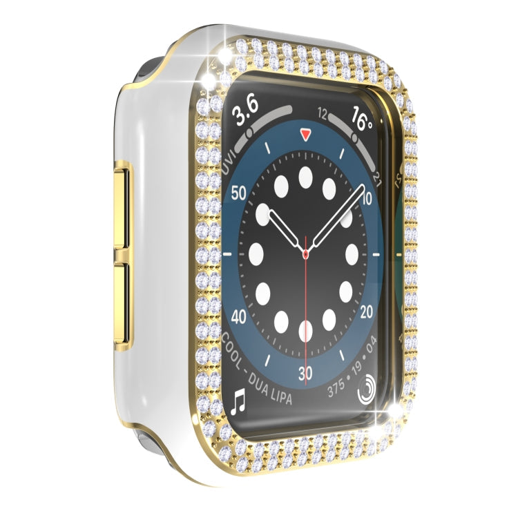 Double-Row Diamond Two-color Electroplating PC Watch Case For Apple Watch Series, Series 1